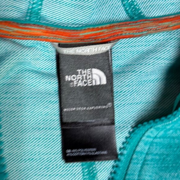 North Face Women’s Full-Zip Hooded Jacket Teal Size Medium Style A4M6 Thumbholes - Picture 5 of 11